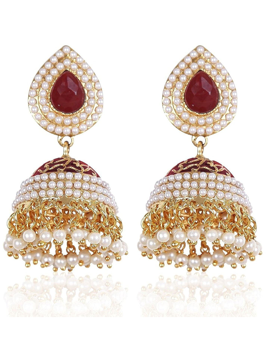 YouBella Jewellery Combo of 2 Jhumki Earings Earrings for Girls and Women
